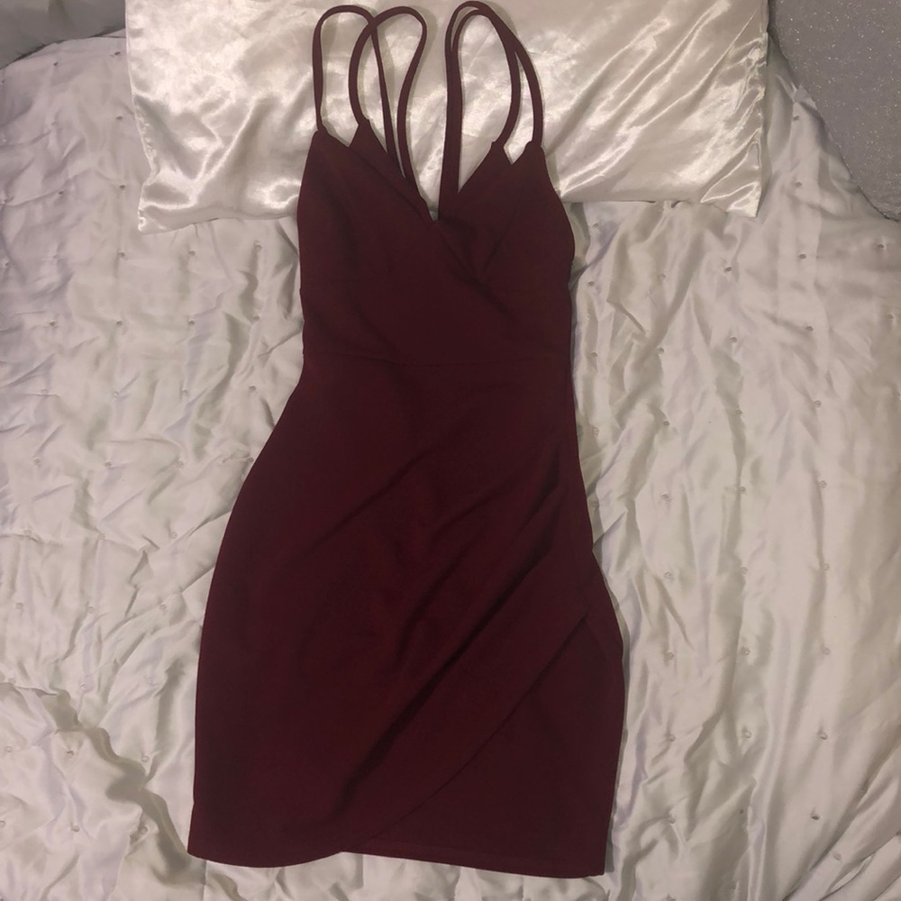 Dark red dress